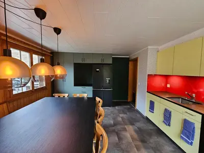 Küche/Küchenzeile in der Unterkunft Chalet Gemsblick