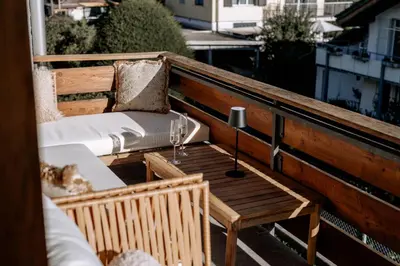 Ein Balkon oder eine Terrasse in der Unterkunft MountLake House