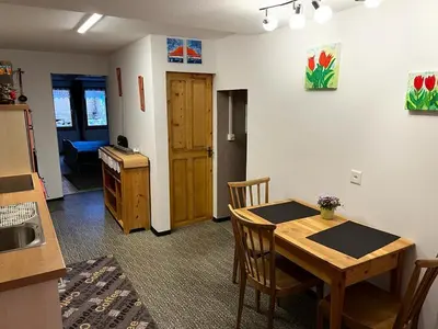 Küche/Küchenzeile in der Unterkunft Charmante kleine ruhige Wohnung