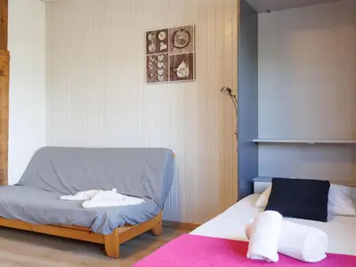 Ein Bett oder Betten in einem Zimmer der Unterkunft Studio Echo du Mihi studio by Interhome