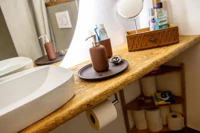 Ein Badezimmer in der Unterkunft Ferienwohnung Gabschi