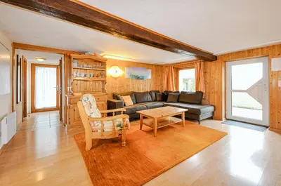 Ein Sitzbereich in der Unterkunft Chalet Les Bardeaux