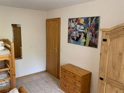 Ein Bett oder Betten in einem Zimmer der Unterkunft Le9 Bel appartement à Thyon Les Collons, Switzerland