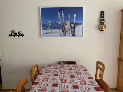 Ein Bett oder Betten in einem Zimmer der Unterkunft Le9 Bel appartement à Thyon Les Collons, Switzerland