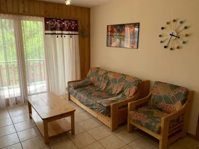 Ein Sitzbereich in der Unterkunft Le9 Bel appartement à Thyon Les Collons, Switzerland