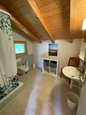 Ein Badezimmer in der Unterkunft Kohlerenschlucht