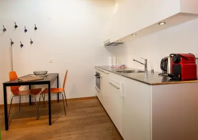 Küche/Küchenzeile in der Unterkunft Studio Zentrum OG