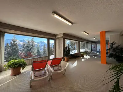 Ein Sitzbereich in der Unterkunft Ultimate Condo - 4 Valleys - Ski-in out - Swiss Alps