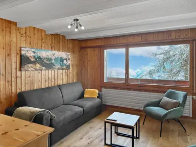 Ein Sitzbereich in der Unterkunft Ultimate Condo - 4 Valleys - Ski-in out - Swiss Alps