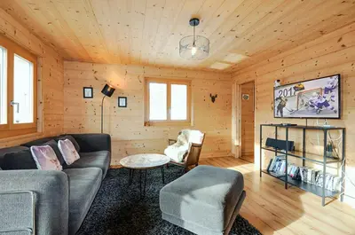 Ein Sitzbereich in der Unterkunft Appartement La Manna