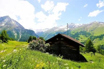 Naturlandschaft in der Nähe des Chalets