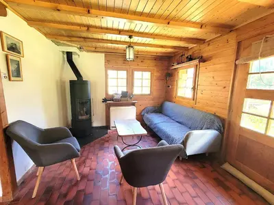 Ein Sitzbereich in der Unterkunft Chalet Le Recoulet 8 personnes - Evolene