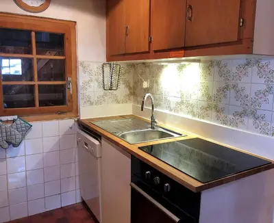 Küche/Küchenzeile in der Unterkunft Chalet Le Recoulet 4 personnes - Evolene