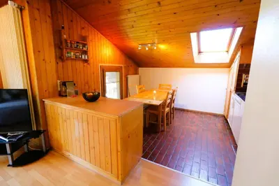 Küche/Küchenzeile in der Unterkunft Le Chamois 35 - Appartement 6 personnes Evolene
