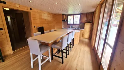 Küche/Küchenzeile in der Unterkunft Beau Sejour 3- Appartement 6 personnes- Evolene