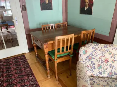 Ein Sitzbereich in der Unterkunft Heimatkunst 1 Lucia