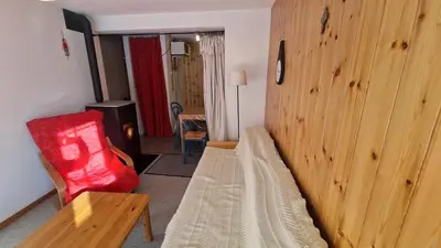 Ein Sitzbereich in der Unterkunft Pra Charris - La Forclaz - Appartement