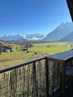 Ein allgemeiner Bergblick oder ein Berglick von der Ferienwohnung aus
