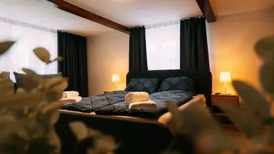 Ein Sitzbereich in der Unterkunft Lakeside Olti Apartment near Interlaken