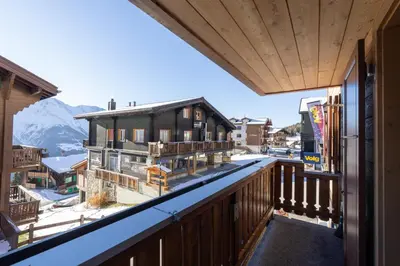 Ein Balkon oder eine Terrasse in der Unterkunft Chalet Alpenheim 2 OG
