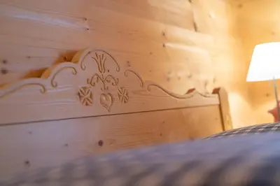 Ein Bett oder Betten in einem Zimmer der Unterkunft Chalet Dax