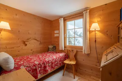 Ein Bett oder Betten in einem Zimmer der Unterkunft Chalet Dax