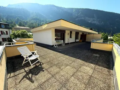 Ein allgemeiner Bergblick oder ein Berglick von der Ferienwohnung aus