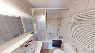 Ein Badezimmer in der Unterkunft Tschuggen TU98