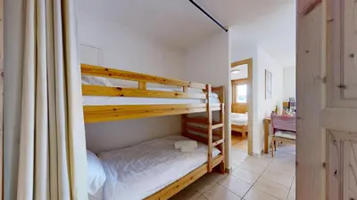 Ein Bett oder Betten in einem Zimmer der Unterkunft Plein Ciel VA 032 - MOUNTAIN apartment 6 pers