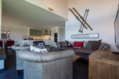 Ein Sitzbereich in der Unterkunft Ski Paradise SP 011 - MOUNTAIN apartment 6 pers