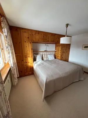 Ein Bett oder Betten in einem Zimmer der Unterkunft Mountain View perfect retreat in Crans