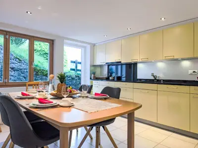 Küche/Küchenzeile in der Unterkunft Apartment Galliweidli by Interhome
