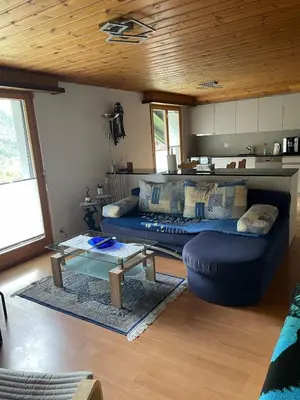 Ein Sitzbereich in der Unterkunft Ferienwohnung Giltstein in Mörel