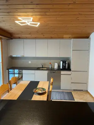 Küche/Küchenzeile in der Unterkunft Ferienwohnung Giltstein in Mörel