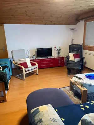 Ein Sitzbereich in der Unterkunft Ferienwohnung Giltstein in Mörel