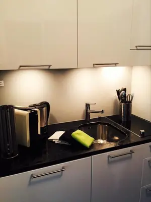 Küche/Küchenzeile in der Unterkunft Ferienwohnung Bahari Zermatt