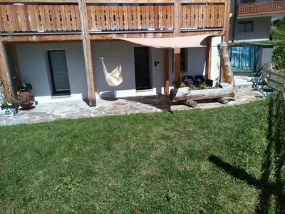Ein Garten an der Unterkunft Zuflucht - Casa del Camino