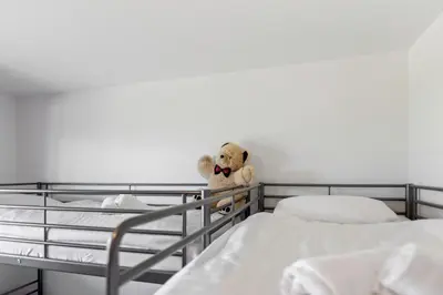 Ein Bett oder Betten in einem Zimmer der Unterkunft Crans-Montana - 6 pers - 5 lits - 2 parkings