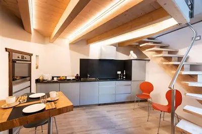 Küche/Küchenzeile in der Unterkunft Modernes Loft an Top-Lage by ZermattStays