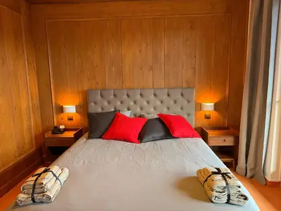 Ein Bett oder Betten in einem Zimmer der Unterkunft Cosy Apartment Lac de la Moubra