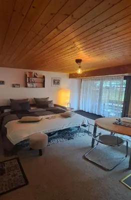 Ein Sitzbereich in der Unterkunft Très joli studio au centre de la station