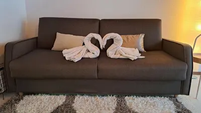 Ein Sitzbereich in der Unterkunft Très joli studio au centre de la station