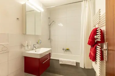 Ein Badezimmer in der Unterkunft Center Studio Zermatt by Inspiring places Zermatt