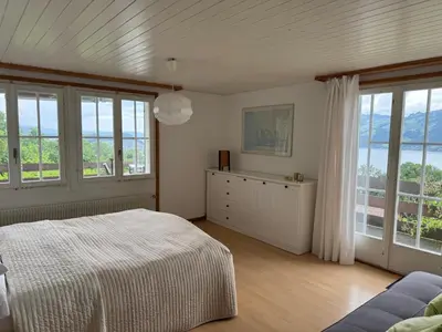 Ein Bett oder Betten in einem Zimmer der Unterkunft Mariannes Terrace