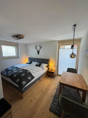 Ein Bett oder Betten in einem Zimmer der Unterkunft White Flake