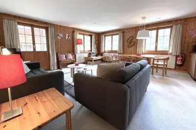 Ein Sitzbereich in der Unterkunft Chalet Woodland - Ferienwohnung mit Terrasse