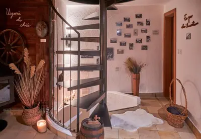 Ein Badezimmer in der Unterkunft Chalet à thème, 2 chambres, vue sur les montagnes