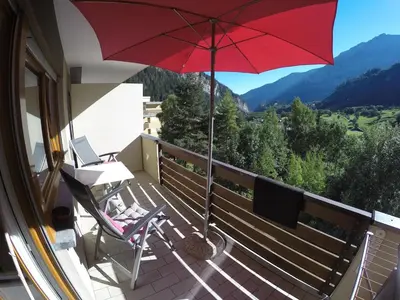 Ein allgemeiner Bergblick oder ein Berglick von der Ferienwohnung aus