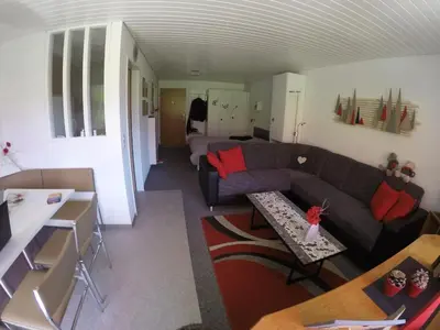 Ein Sitzbereich in der Unterkunft Studio apartment with magnificent view