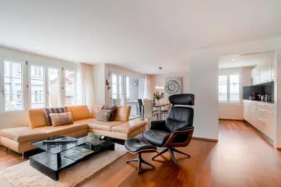 Ein Sitzbereich in der Unterkunft Apartment Zentrum